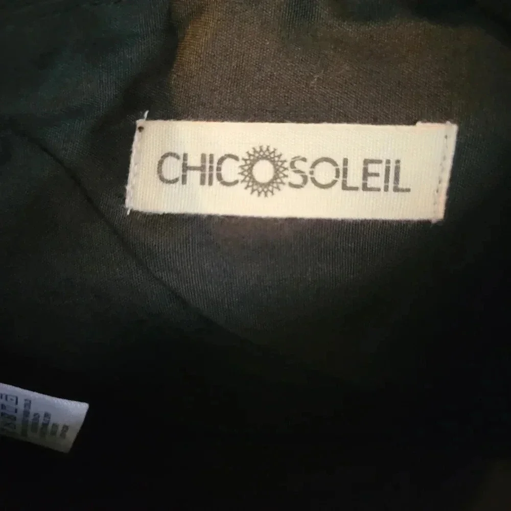 Chicosoleil Women's Large Woven Boho Cosmetics Pouch/Clutch, Black/Cream/White